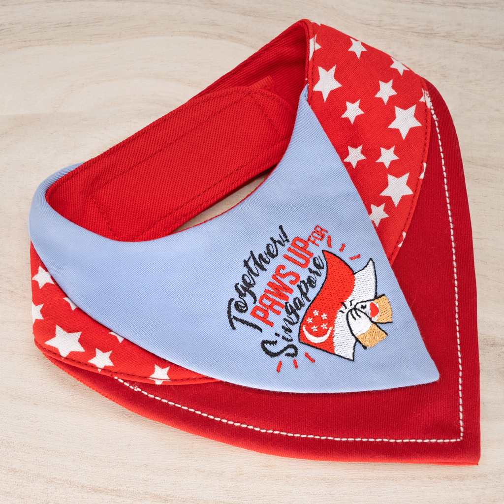 Paws Up For SG! - Shine On! Red/Blue NDP Bandana