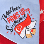 Paws Up For SG! - Shine On! Red/Blue NDP Bandana