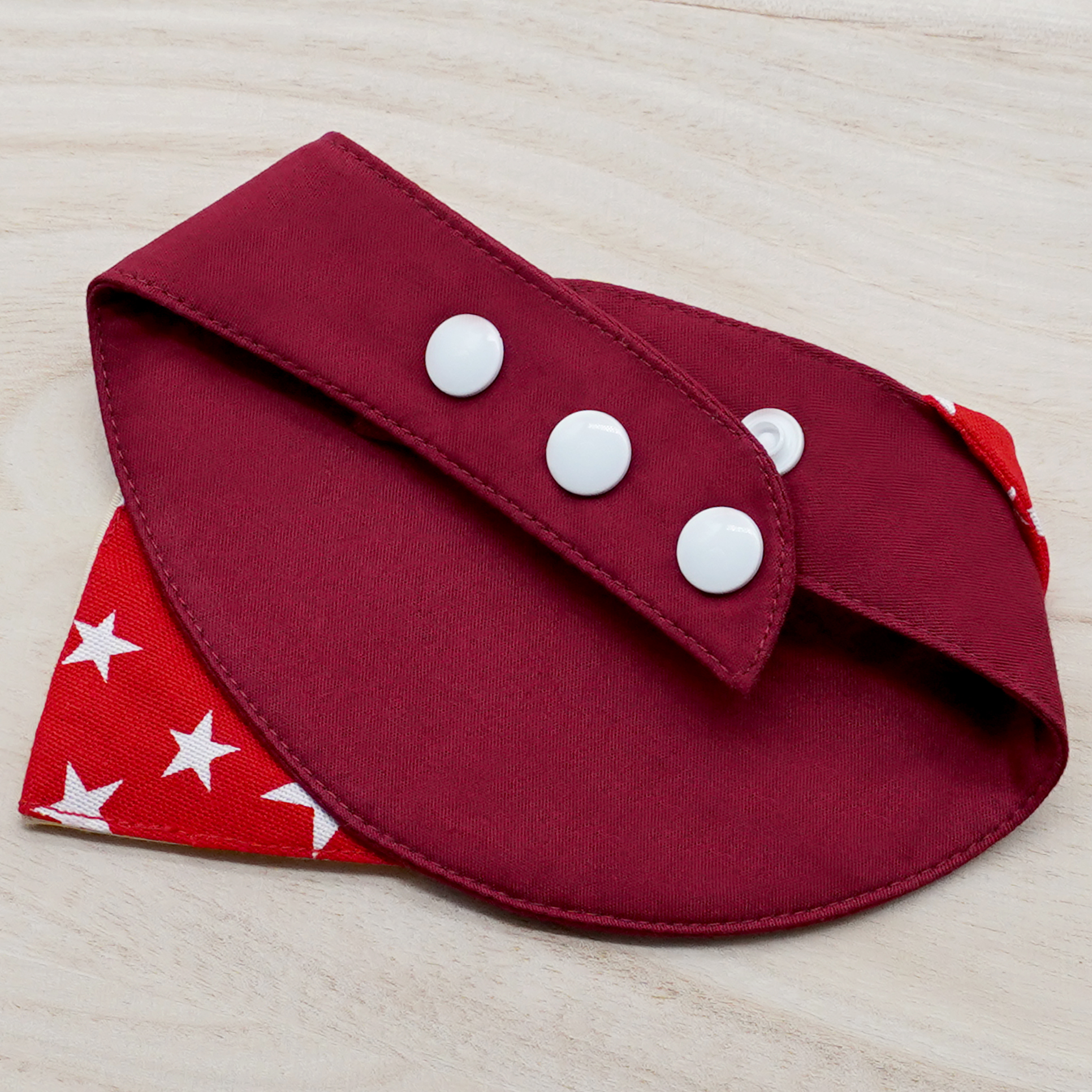 Paws Up For SG! - Red Star Duo Tone Maroon Bandana - The Pet's Couture